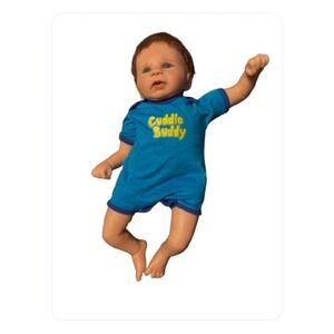 New So Truly Real baby by V PARKER Cuddle Buddy 17 IN. VINYL BABY BOY Blue‎ eyes